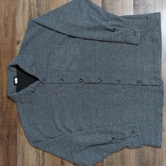 Vintage Y2K Pacsun Waffle Print Button Down Shirt Size XL in Gray/Black - Picture 1 of 10